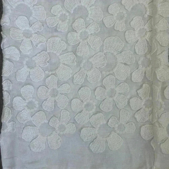 LaFabbricadeilino 100% Linen white floral derail pants size M Italy made Boho - Picture 12 of 12